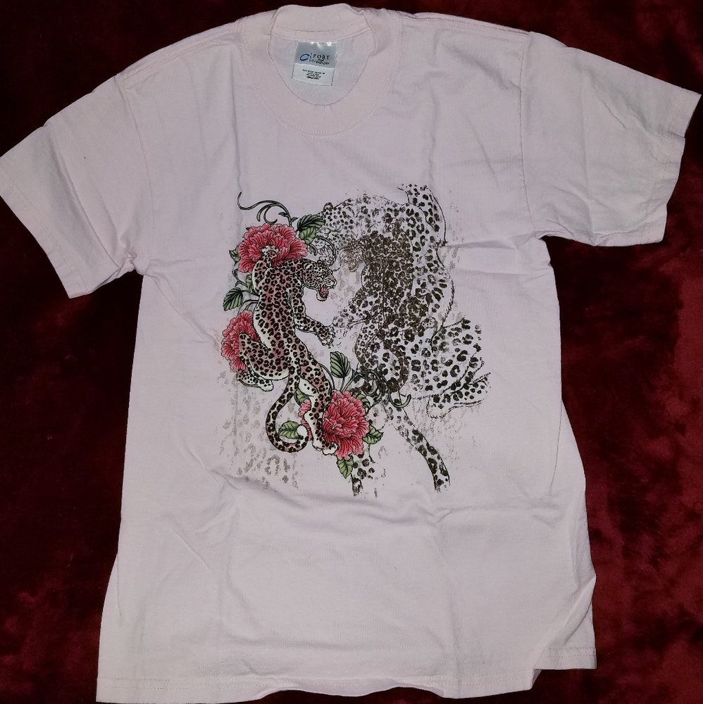 Port & Company Cheetah Tee Shirt